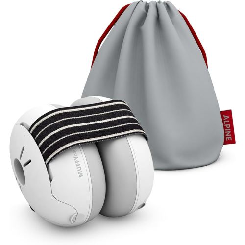 Alpine Muffy Baby Ear Protection for Babies and Toddlers up to 36 Months - CE & ANSI Certified - Noise Reduction Earmuffs - Comfortable Baby Headphones Against Hearing Damage & Improves Sleep - Black