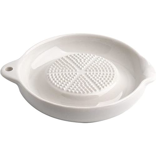 Porcelain Grater Plate, White Multipurpose Ceramic Ginger Grater Feeding Tool for Baby Ginger Garlic Onion Cheese Lemon Chocolate Vegetables Fruits