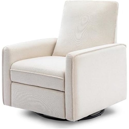 Davinci Penny Recliner and Swivel Glider in Performance Cream Eco-Weave, Water Repellent, Greenguard Gold Certified, CertiPUR-US Certified
