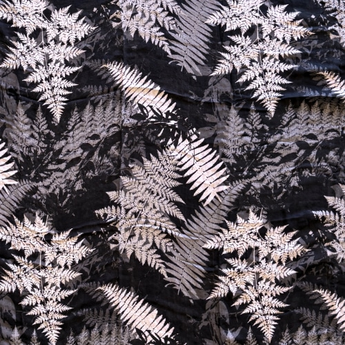 Black Hawaiian Ferns Kapa Moe — Hawaiian Bamboo Swaddle Blanket
