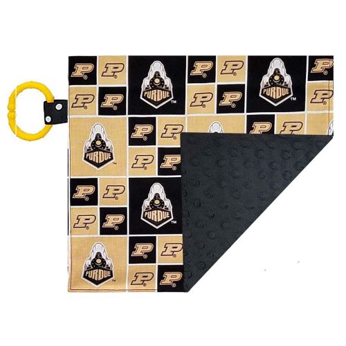 Purdue Boilermakers Licensed 10 x 10 Baby Crinkle Minky Lovey