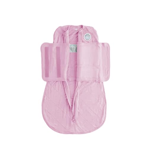 DREAMLAND BABY Bamboo Viscose Swaddle Sleep Sack (0-6 Months). Ultra Soft Swaddle Blanket w/Built in Band. 95% Viscose, 5% Spandex (Mauve)