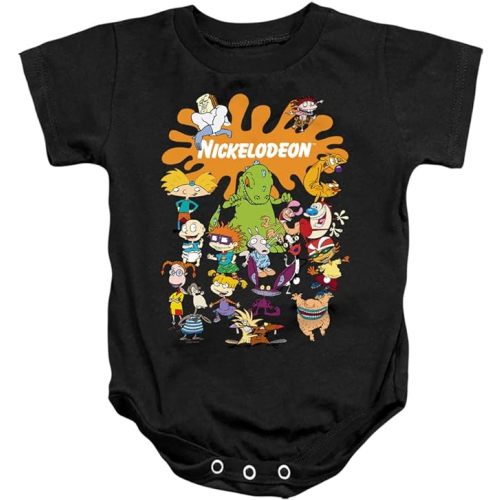 Nickelodeon Brand Nick Splat Group Infant Baby Boys & Girls Onesie Snapsuit