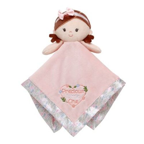 Baby Starters Doll 12 inch Plush Snuggle Buddy Blanket with Rattle and Embroidery