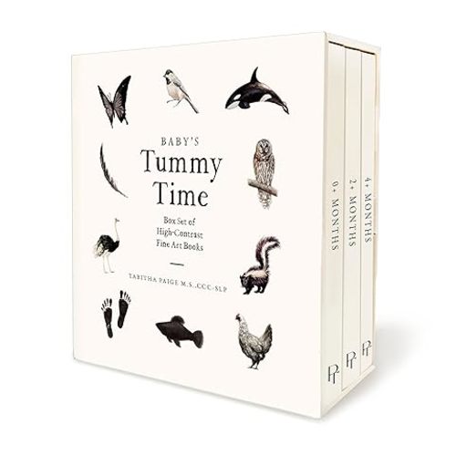 Baby's Tummy Time Book Box Set: A 3-Book Box Set of High-Contrast Art for Visual Stimulation at Tummy Time (Tabitha Paige Children's Book Series)