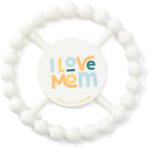 Baby Teether by Bella Tunno, Silicone Teethers for Babies 3-6 Months, 6-12 Months, Baby Toys, Pacifier, Teething Relief, Boys, Girls, I Love Mom