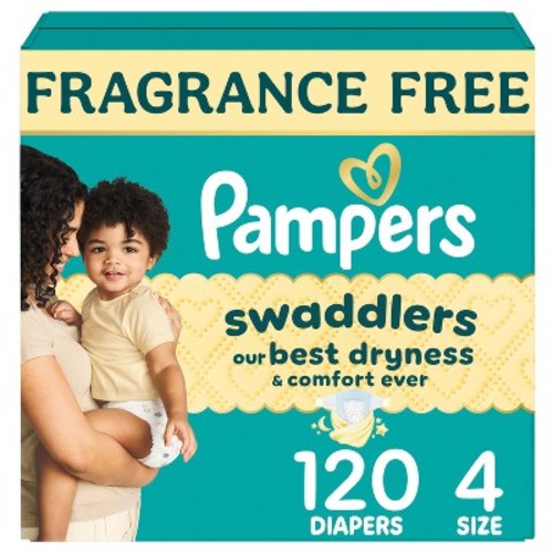 Pampers Swaddlers Sensitive Disposable Diapers - Size 4 - 120ct