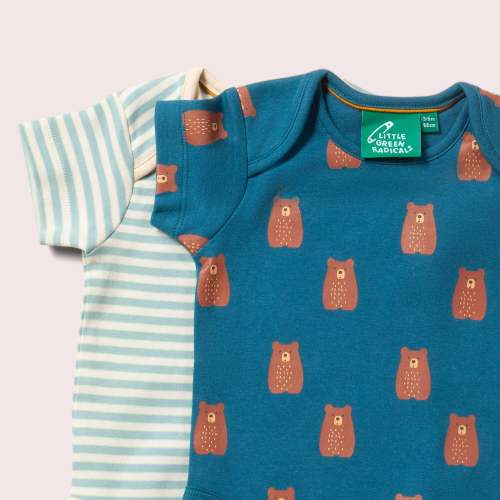 Teddy Bears Organic Baby Bodysuit Set 2 Pack – Little Green Radicals