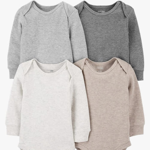 Simple Joys by Carter's Baby 4-Pack Long-Sleeve Thermal Bodysuit