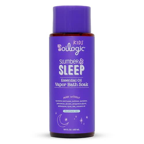 Oilogic Slumber & Sleep Essential Oil Vapor Bath Soak for Babies & Toddlers - Gentle Baby Bath Essentials to Cleanse, Soothe & Calm - Pediatrician-Tested, Safe for Baby Skincare, 9.6 Fl Oz