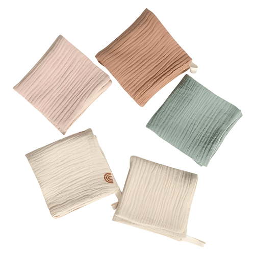 TELOLY 5Pcs Baby Burp Cloths,Durable and Washable Burp Cloths,High Absorption Burping Cloths for Babies