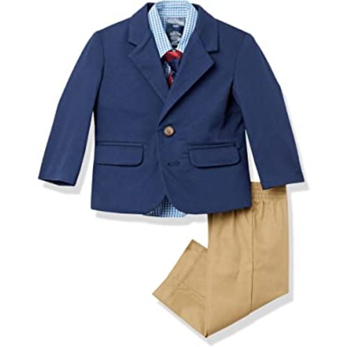 Nautica Baby Boys' 4-Piece Suit Set with Dress Shirt, Jacket, Pants, and Tie