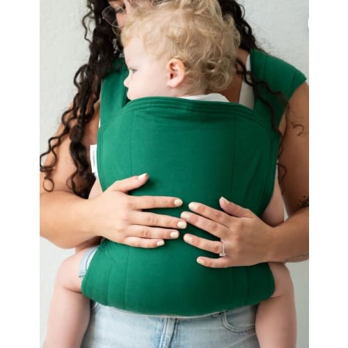 Pine Baby Lark Carrier – Forest Green & Emerald | Eco-Friendly Babywearing