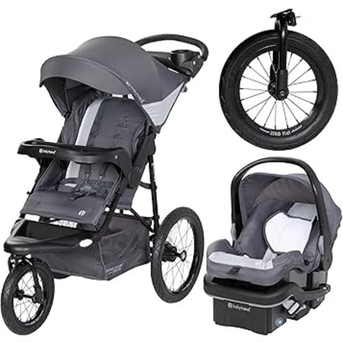 Baby Trend Expedition® Zero Flat Jogger Travel System with LED Lights, Dash Grey