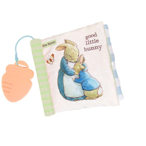 Peter Rabbit Soft Book with Teether | Soft, Safe & Engaging Baby Toy