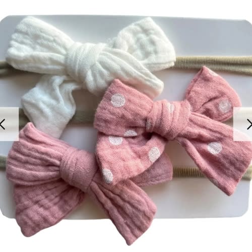 3-Pack Nylon Bows, Eloise – SpearmintLOVE