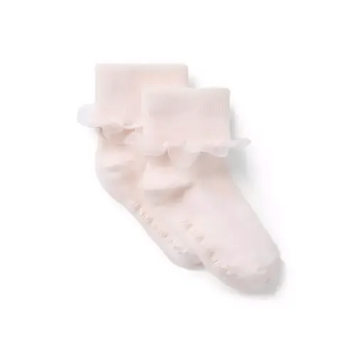 Baby Pearl Pink Baby Ruffle Sock by Janie and Jack