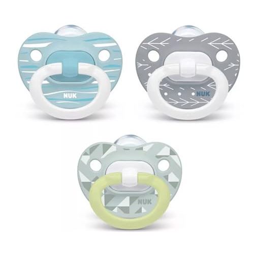 Nuk, Orthodontic Pacifier Neutral, Glows in The Dark, 18-36 Month Value Pack, 3 Count
