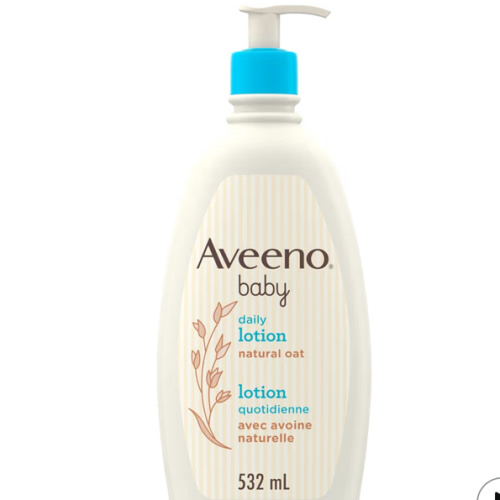 Aveeno Baby Lotion Daily Moisturizing - Natural Oat Formula for Sensitive Skin, 532mL - Gentle, Fragrance-Free Protection Body Lotion with up to 24-Hour hydration - Pediatrician-Recommended Brand