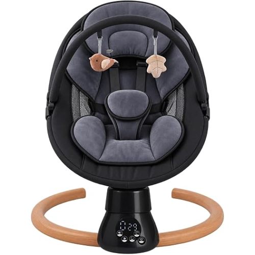 Electric Baby Swing for Infants Newborn with Bluetooth & Remote Control