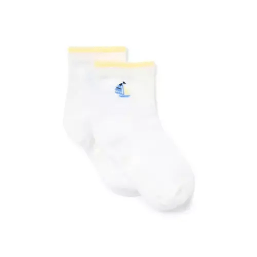 Baby White Baby Sailboat Sock by Janie and Jack