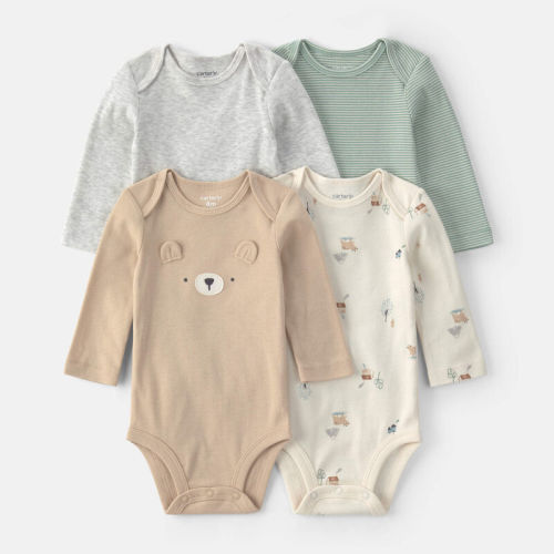 Baby 4-Pack Bear Long-Sleeve Bodysuits | Carter’s Oshkosh Canada