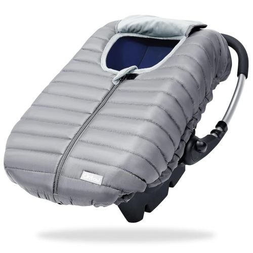 Orzbow Winter Car Seat Covers - Baby Car Seat Cocoon Cover for Boys & Girls, Warm Carseat Canopy Style Cover to Protect Baby from Cold Wind, Rain & Snow, Universal Fit for Infant Car Seat, Light Grey