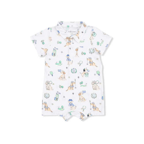 Angel Dear Country Club Dogs Polo Shortie - The Sandbox Children's Boutique