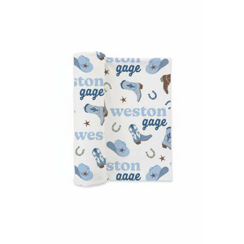 Boot Scootin' Personalized Swaddle Blanket