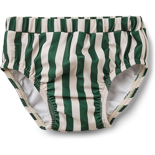 Infant Baby Boys Swim Diapers Washable Reusable Swimming Diaper Waterproof Swim Pant Green Striped Swimsuit 6-9 Months