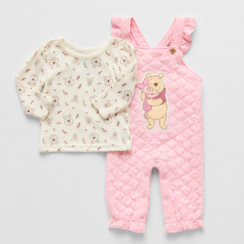Disney Baby Girls 2-pc. Winnie The Pooh Overall Set