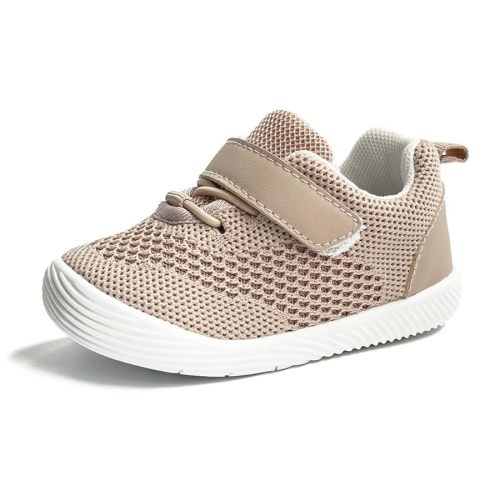 Amazon.com | Newsonet Baby Shoes Boys Girls First Walking Non Slip Walker Barefoot Mesh Sneakers Breathable Soft Sole Khaki Size 6-12 Months Infant | Sneakers