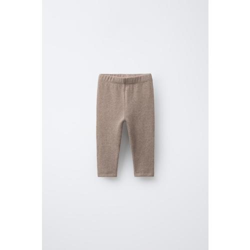 PLAIN SOFT TOUCH LEGGINGS - taupe brown | ZARA United States 6 - 9 MO