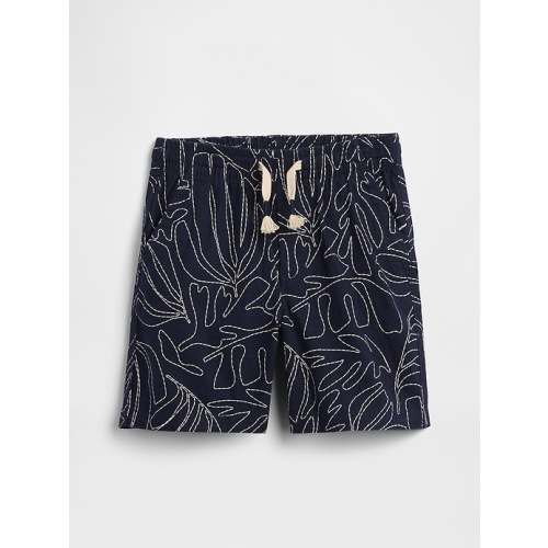 babyGap Pull-On Print Linen-Blend Shorts