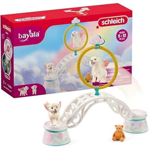 Schleich bayala, Mythical Creature Toys for Kids, Winged Baby Lion Training 9-Piece Playset, Ages 5+