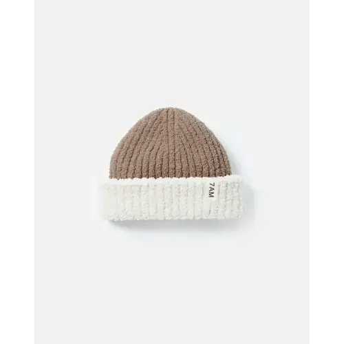 2-Tone Ribbed Beanie - Fuzzy 6-18M