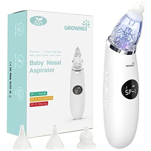Baby Nasal Aspirator | Baby Nose Sucker | Baby Nose Cleaner, Automatic Booger Sucker for Baby, Rechargeable, with Pause & Music & Light Soothing Function