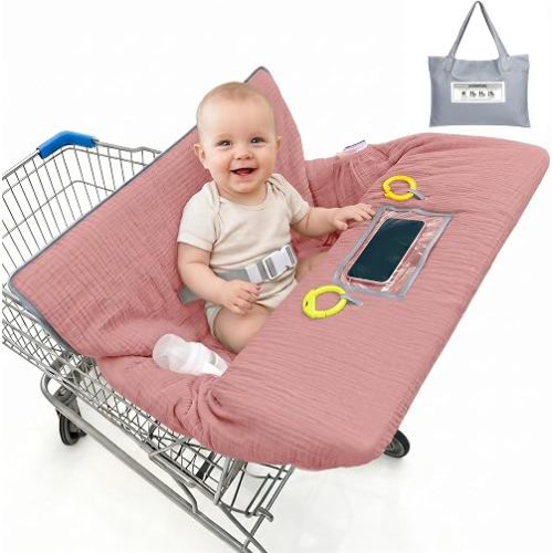 Muslin Shopping Cart Cover for Baby Soft Breathable Full Coverage