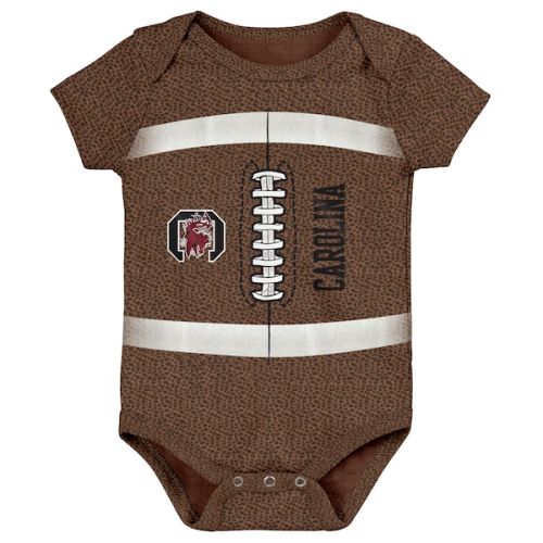Newborn & Infant Brown South Carolina Gamecocks Catch Me Football Bodysuit
