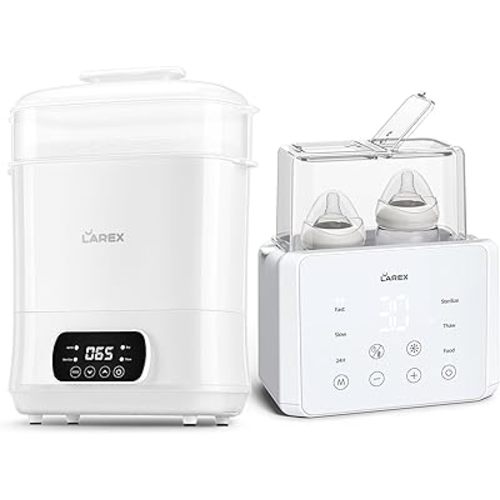 Larex Baby Bottle Sterilizer and Dryer Double Bottle Warmer
