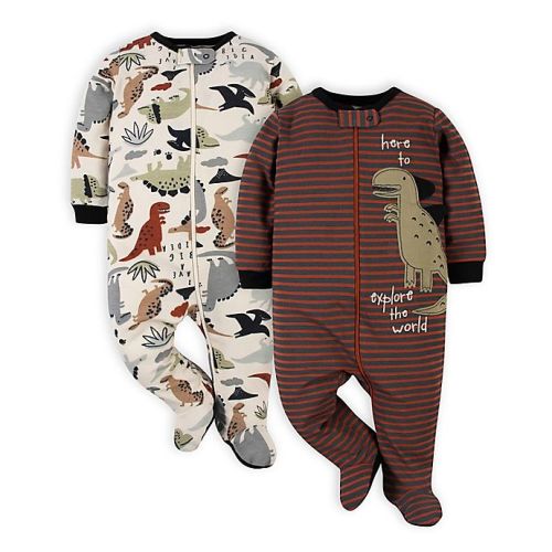 Gerber®  - 0-3 Months 2-Pack Dino Sleep 'n Plays in RedGerber®