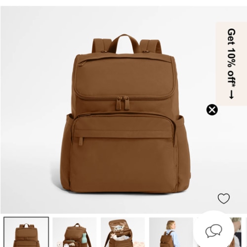 Featherlight Diaper Backpack in Brown
