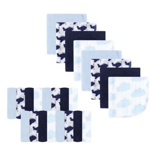 Luvable Friends Baby Boys Super Soft Bundle Washcloths, Airplane, One Size