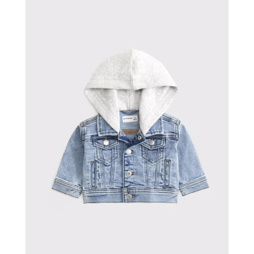 baby hooded denim jacket