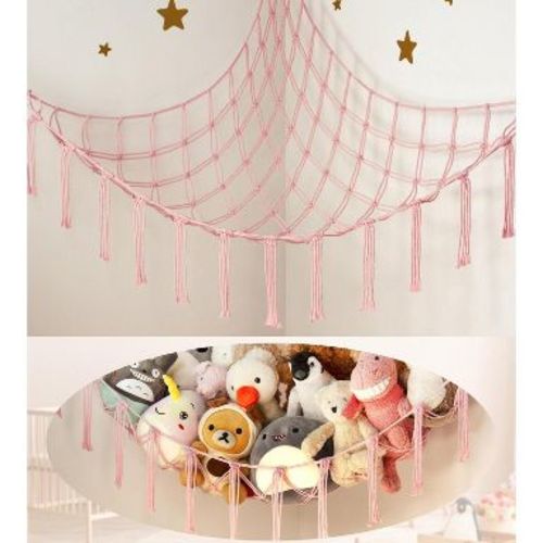 Stuffed Animal Storage Hammock Large Baby Pink