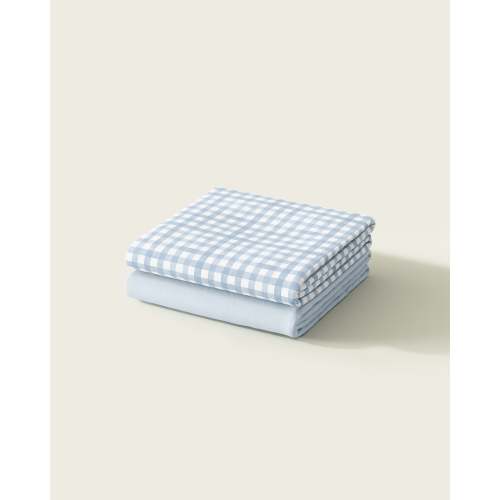 Gingham Crib Sheet Set