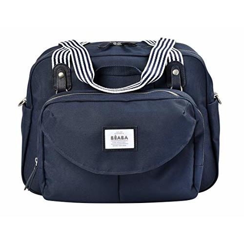 Beaba Geneva Diaper Bag, Multifunction Baby Diaper Bag, Includes Removable Strap for Stroller, Changing Pad, and Insulated Pouch, (Navy)