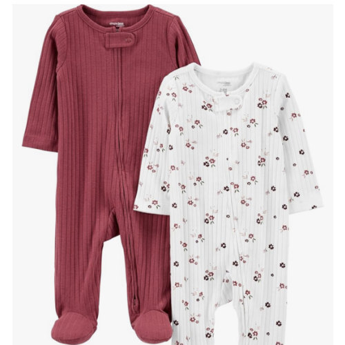 Simple Joys by Carter's Baby Boys' 2-pack 2-way Zip Textured Sleep and Play