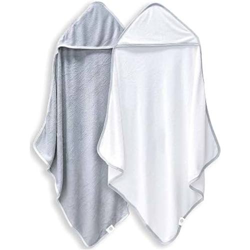 Amazon.com: BAMBOO QUEEN 2 Pack Baby Bath Towel - Rayon Made from Bamboo, Ultra Soft Hooded Towels for Babies,Toddler,Infant - Newborn Essential -Perfect Baby Registry Gifts for Boy Girl