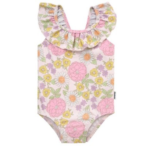 Gerber Baby Girls' One-Piece Swimsuit - Retro Floral - 3-6 Months